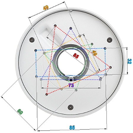DAHUA PFA106- Adaptador para Camaras Domo/ Fisheye/ Eyeball Dahua