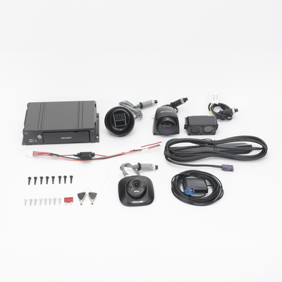 Kit DVR Móvil / 2 Cámaras Interior + 2 Cámaras Exterior / (1080p) / 4 Canales TURBOHD / Tecnología IA Integrada / Soporta 4G / GPS / Sensor G / Soporta 2 Memorias SD (512 GB total)