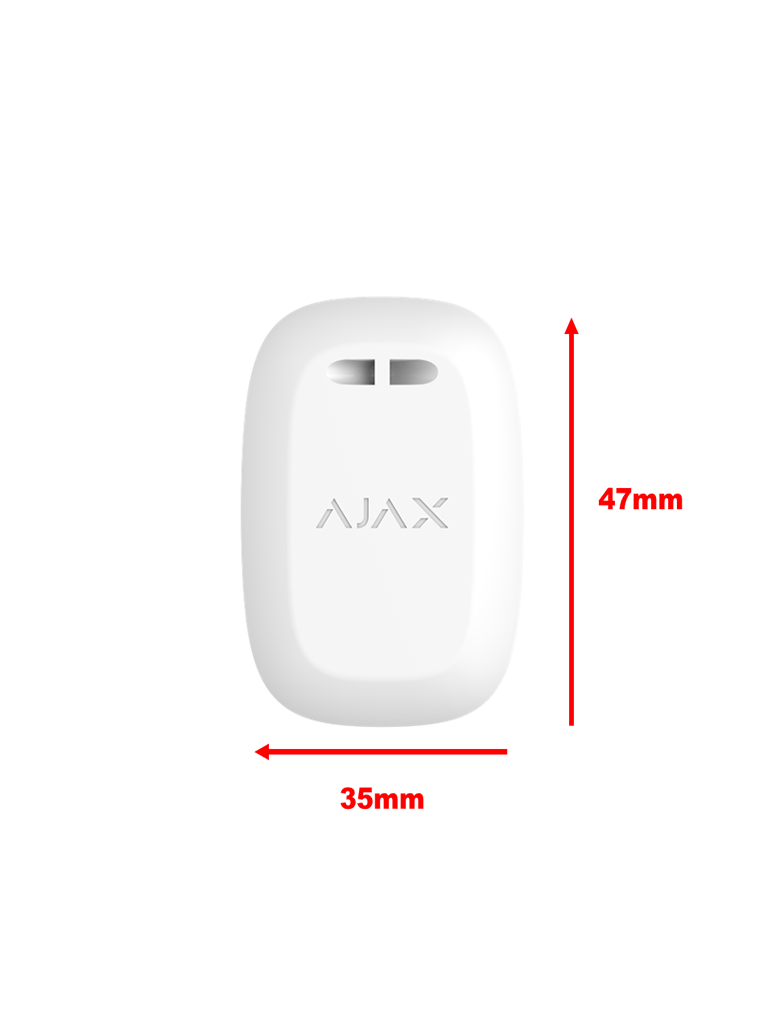 AJAX Button W - Botón  inteligente  multifuncional. Botón de pánico / Control de dispositivos de automatización / Silenciar alarmas de detectores de incendios. Color Blanco (28203.26.WH3) #VIVESEGURO #AJAXBUTTON