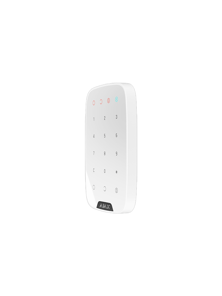 AJAX KeypadW - Teclado táctil inalámbrico con soporte de pared. Color Blanco