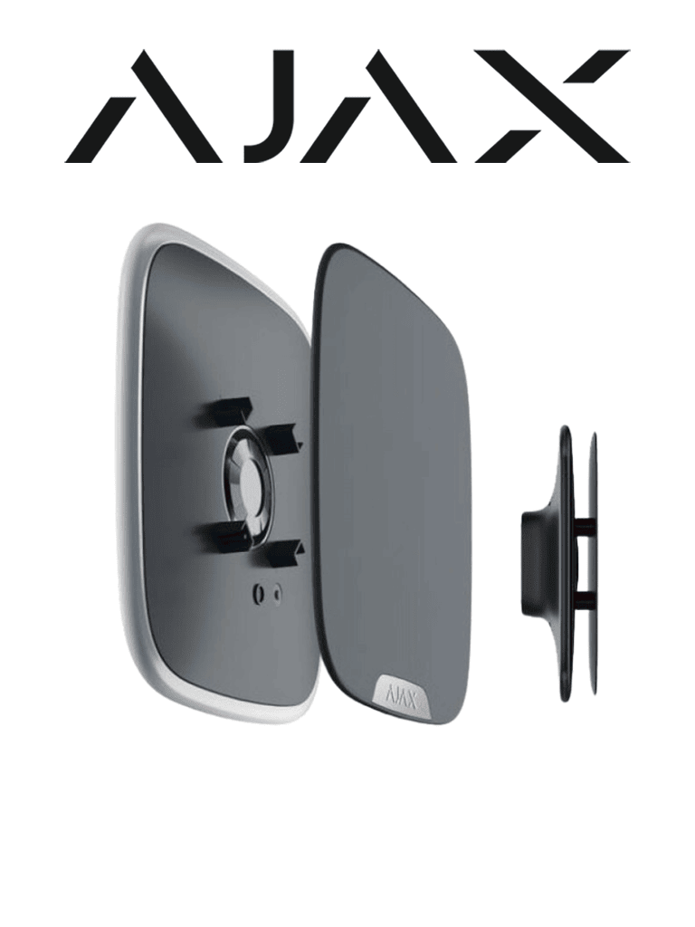 Ajax StreetSiren DoubleDeck + Brandplate - Kit que Incluye la Sirena inalámbrica para exteriores StreetSiren DoubleDeck color negro y la Brandplate, placa frontal personalizable en color negro
