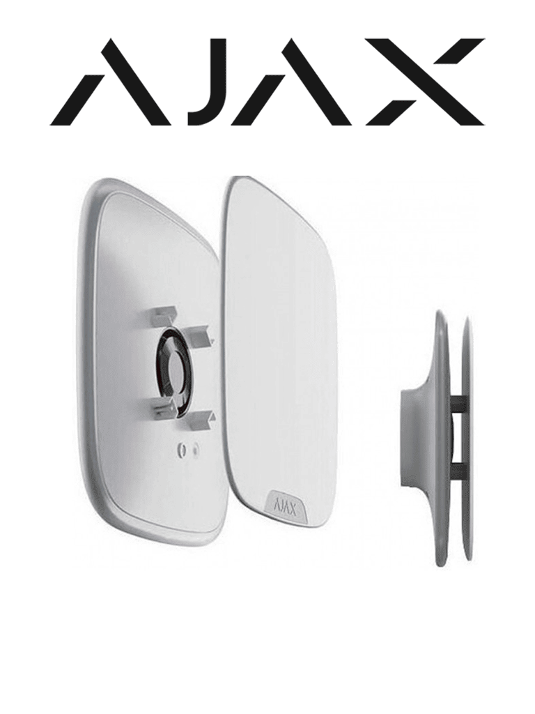 Ajax StreetSiren DoubleDeck + Brandplate - Kit que Incluye la Sirena inalámbrica para exteriores StreetSiren DoubleDeck color blanco y la Brandplate, placa frontal personalizable en color blanco #BuenFinAJAX