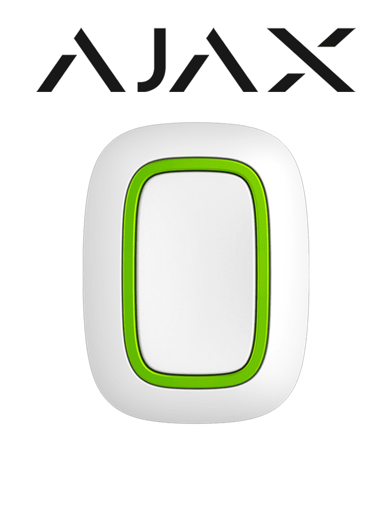 AJAX Button W - Botón inteligente multifuncional. Botón de pánico / Control de dispositivos de automatización / Silenciar alarmas de detectores de incendios. Color Blanco (28203.26.WH3) #VIVESEGURO #AJAXBUTTON