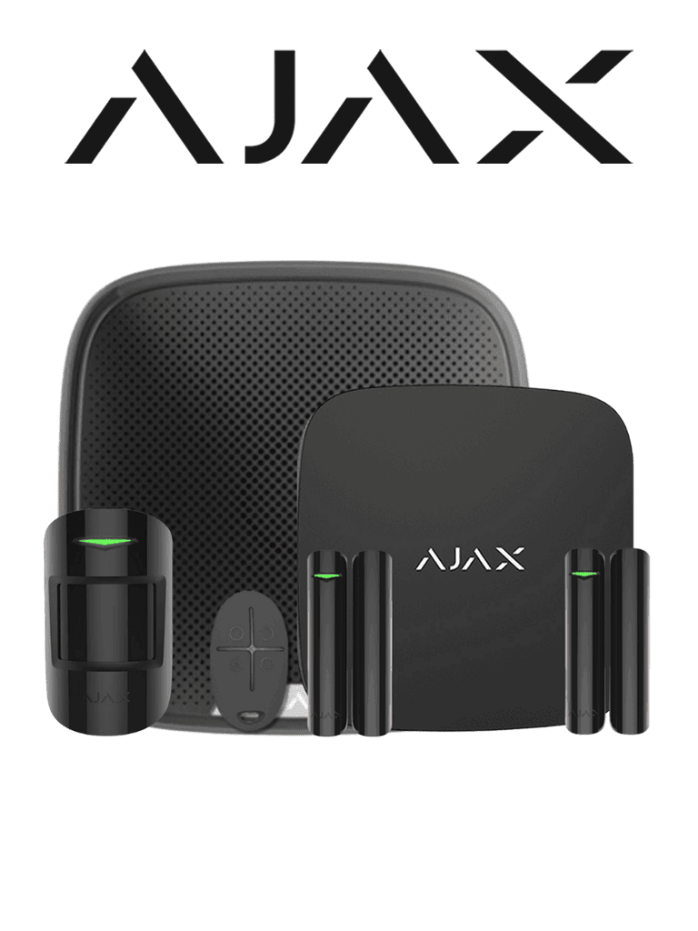 AJAX KIT RESIDENCIAL EXT B- Panel de alarma AJAX Hub2Plus conexión Ethernet / WiFi / LTE,  APP “AJAX PRO” iOS y Android , 1 sensor de movimiento, 2 detectores para puerta o ventana, 1 control remoto y una sirena EXTERIOR inalámbrica #RESIDENCIAL