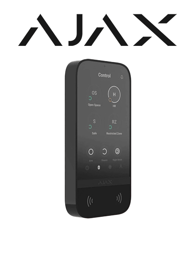 Ajax KeyPad TouchScreen -Teclado inalámbrico con pantalla táctil para gestionar un sistema Ajax Color Negro (81507.148.BL3)