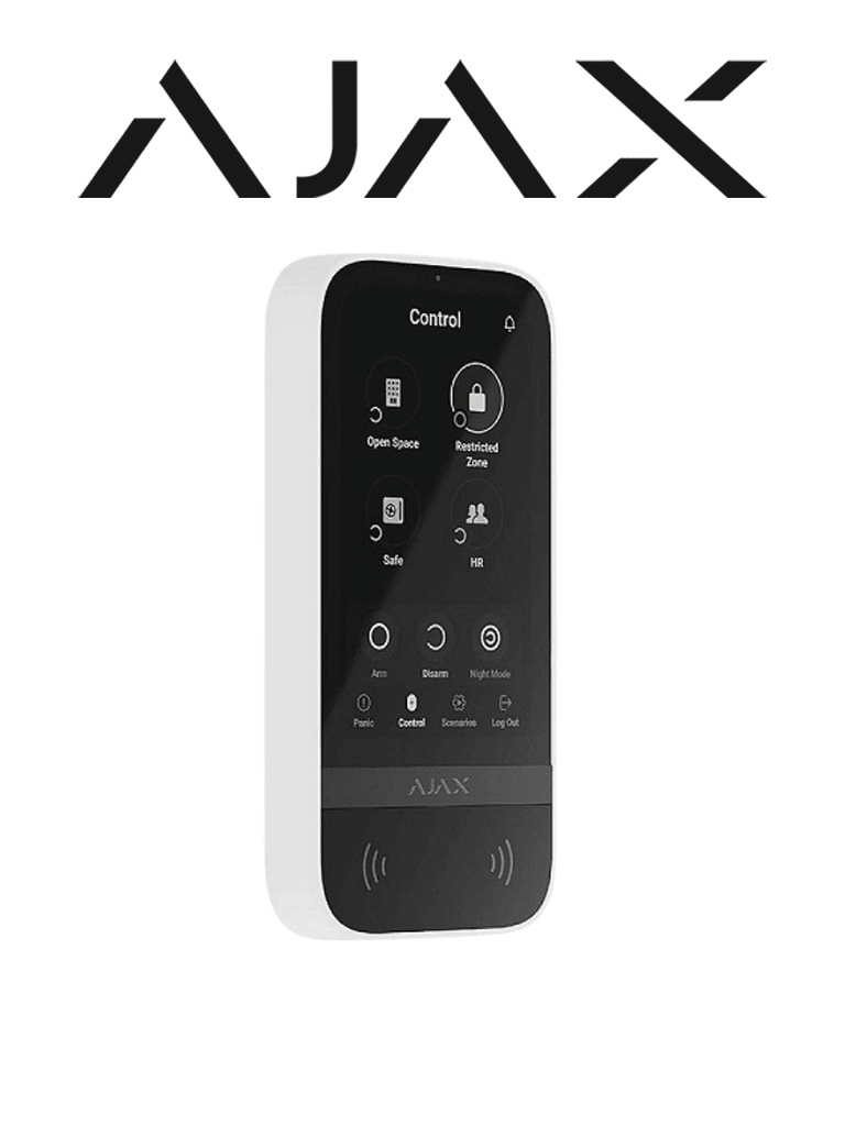 Ajax KeyPad TouchScreen -Teclado inalámbrico con pantalla táctil para gestionar un sistema Ajax Color Blanco 81508.148.WH3