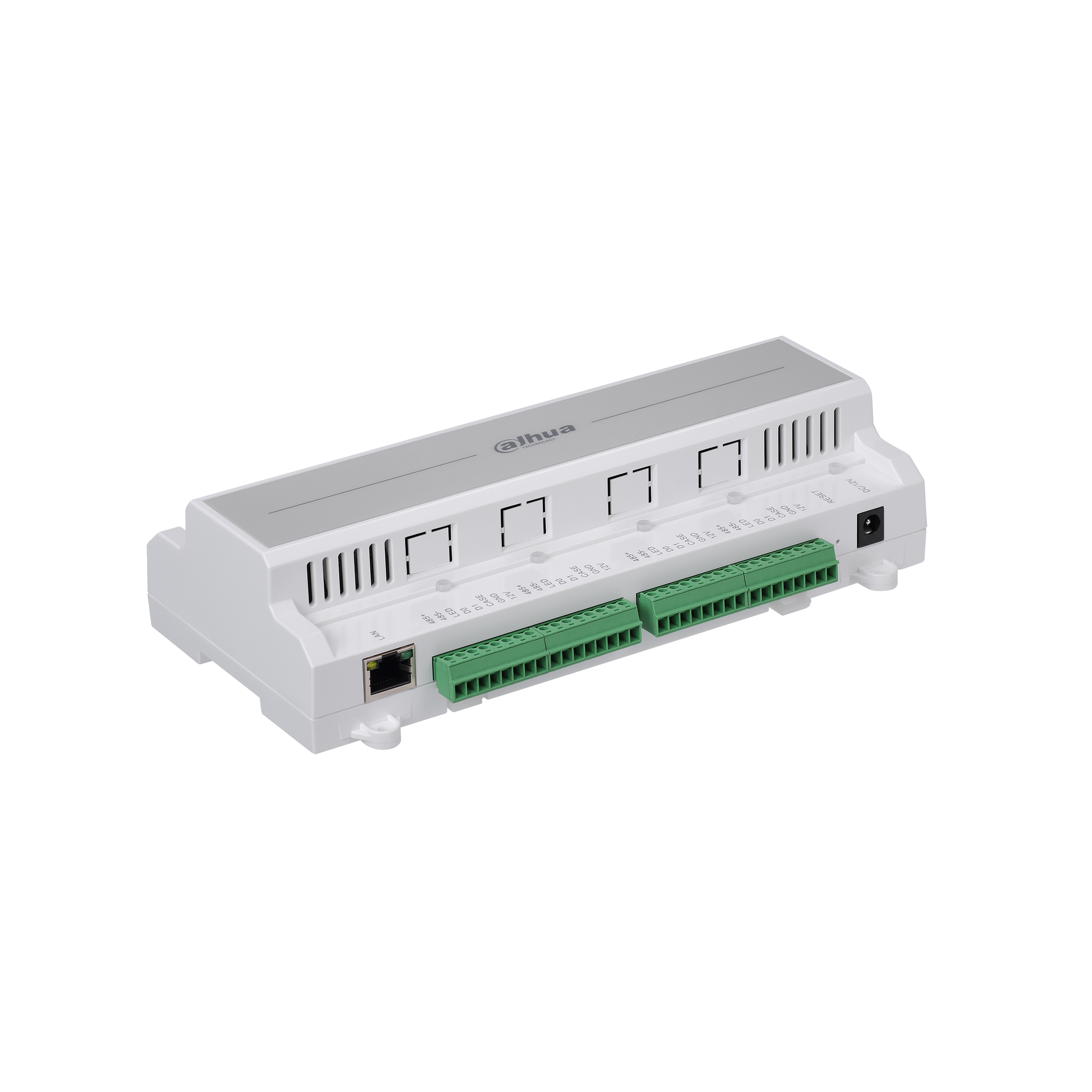 DAHUA  ASC1204B - Panel de Control de Acceso para 4 Puertas y 4 Lectoras/ 100,000 Tarjetas/ 150,000 Registros/ TCP/IP/ Comunicación Wiegand o RS-485/ Funciones: Anti-pass back, Multi-Interlock/ 9&5 Entradas y Salidas/