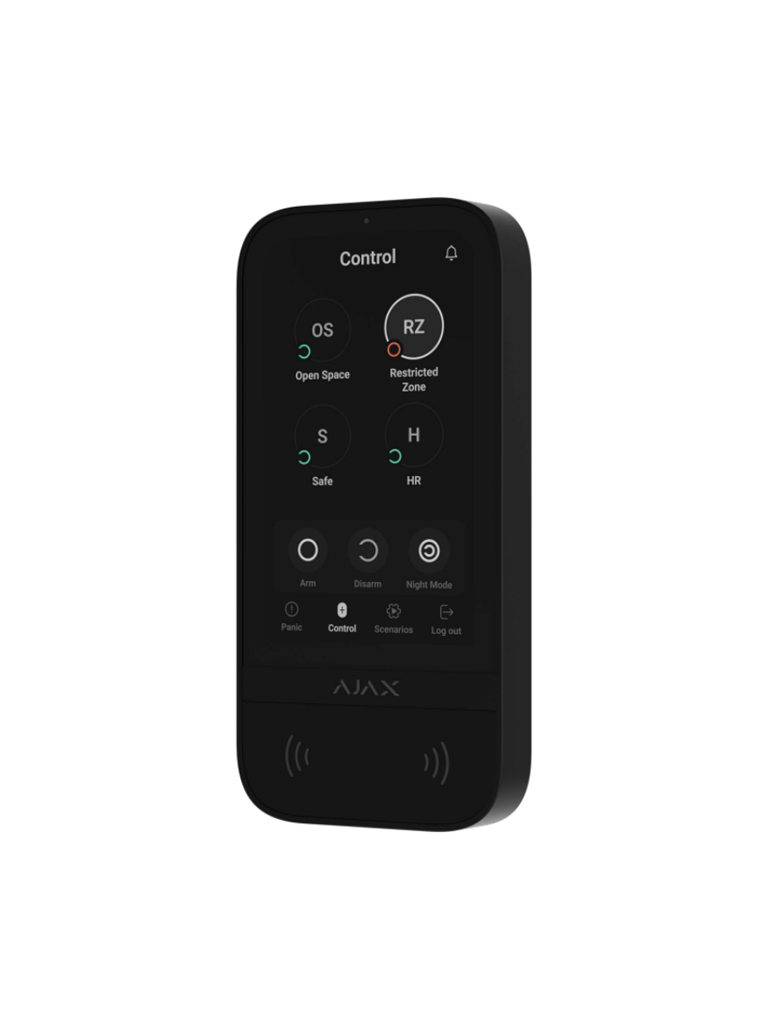 Ajax KeyPad TouchScreen -Teclado inalámbrico con pantalla táctil para gestionar un sistema Ajax Color Negro (81507.148.BL3)