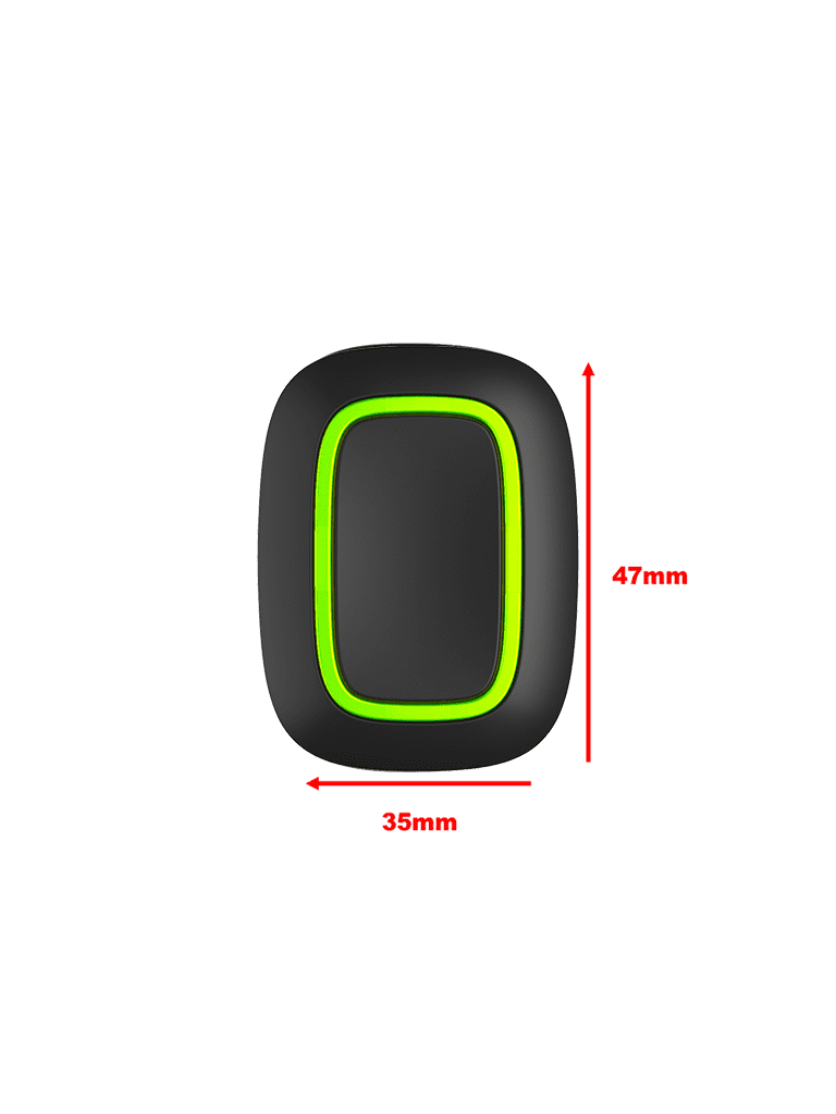 AJAX Button B - Botón inteligente multifuncional. Botón de pánico / Control de dispositivos de automatización / Silenciar alarmas de detectores de incendios. Color Negro (28202.26.BL3) #MCI2 #AJAXBUTTON