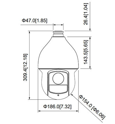 DAHUA SD59232-HC-LA - Cámara PTZ de 32x de 2 Megapixeles y 32x de Zoom Optico/ IR de 150 Mts/ WDR Real de 120dB/ Starlight/ IP66/ 1 Entrada de Audio/ 2&1 E&S de Alarma/