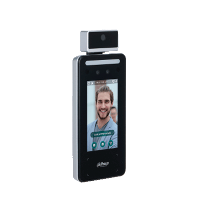 DAHUA ASI6213J-FT1- Control de acceso facial / Con medición de temperatura/ Pantalla de 4.3" / Distancia de reconocimiento facial de .3 a 1.5 m/ Velocidad de .2 seg/ 6000 Rostros/ 6000 Usuarios/ Soporta tarjeta y password #XCDAHUA