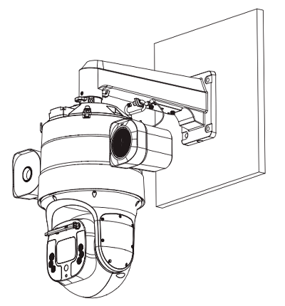 DAHUA DH-PFB7320W-SG Soporte para montaje en pared/ Altamente compatible, se puede utilizar con cámaras PTZ y dispositivos de imágenes térmicas/ Puerto exclusivo para una fácil depuración y mantenimiento