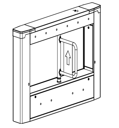 DAHUA DHI-ASGB611K-R - Swing Barrier (Barrera Medio Cuerpo) Derecha/ Servo Motor/ 12 Pares IR/ 20-60 Personas por Minuto/Apertura ajustabel 0.5s-1.6s/ Carril de 600mm/Exterior Protegido-Interior/ Compatible con DHI-ASGB610K-L y DHI-ASGB621K-D