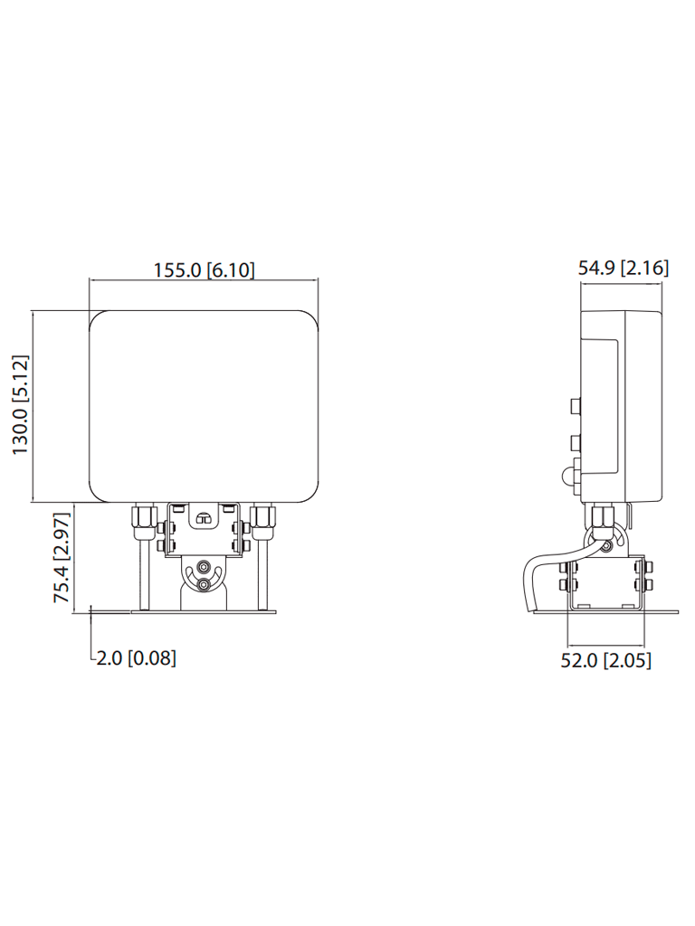 DAHUA DHI-ITARD-024MA-H Radar Detector multicarril/ hasta 32 vehículos de 1 a 4 carriles/ Distancia de detección18-35 m/ 	 10 km/h–250 km/h/  detección de cambios ilegales de carril/ conducción en sentido contrario/ IP66