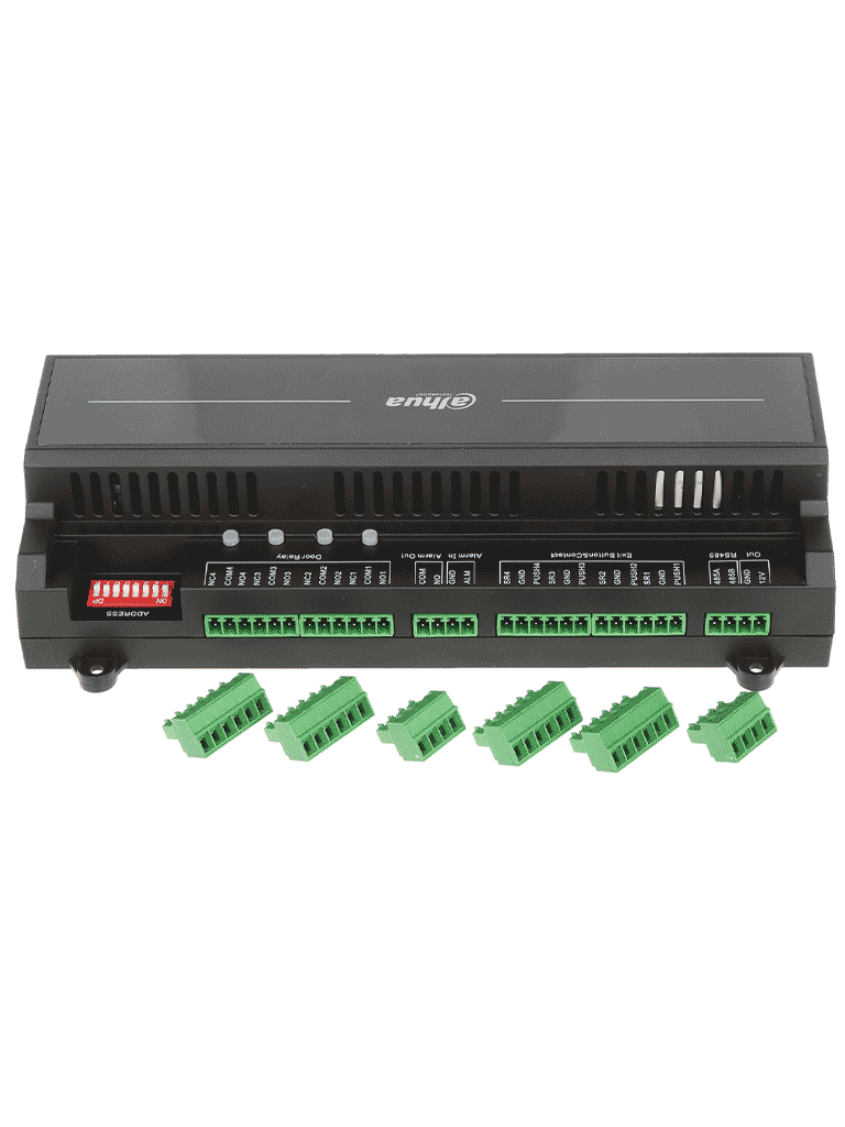 DAHUA ASC2204B-S  - Panel de Control de Acceso para 4 Puertas y 4 Lectoras/  TCP/IP/ Comunicación RS-485 y Wiegand/ 100,000 Usuarios, 3,000 Huellas y 500,000 Registros/ Soporta Interlock, Anti-passback, Desbloqueo Remoto/ Funcion WatchDog/