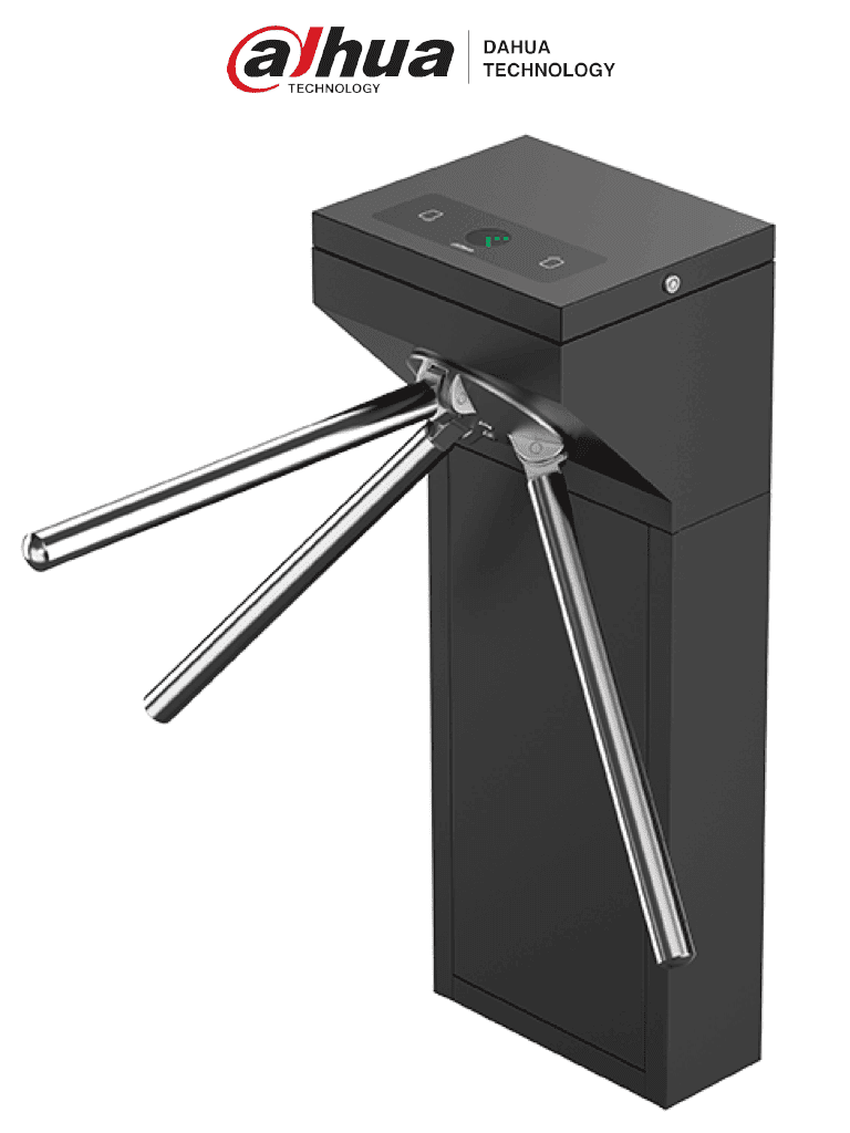 DAHUA DHI-ASGG100BL - Torniquete Bidireccional/ MCBF de 1 Millon/ Color Negro/ Contacto Seco/ Voltaje 110-240 VAC/ Compatible con Cualquier control de Acceso/ Uso Interior/ #LoNuevo