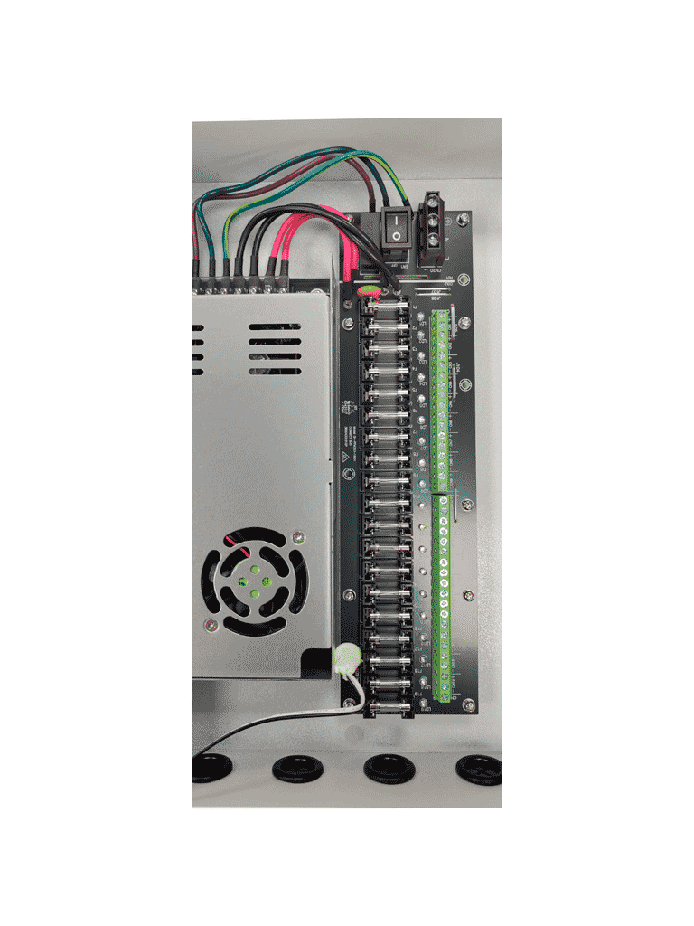 DAHUA DH-PFM343-19CH - Fuente de Poder de 12 Vcc 20 Amperes/ Con Distribuidor para 19 Camaras/ Con Fusibles Intercambiables/ Voltaje de Entrada de 90 a 264 Vac/ Gabinete Metalico con Cerradura/ Protección contra Descargas/