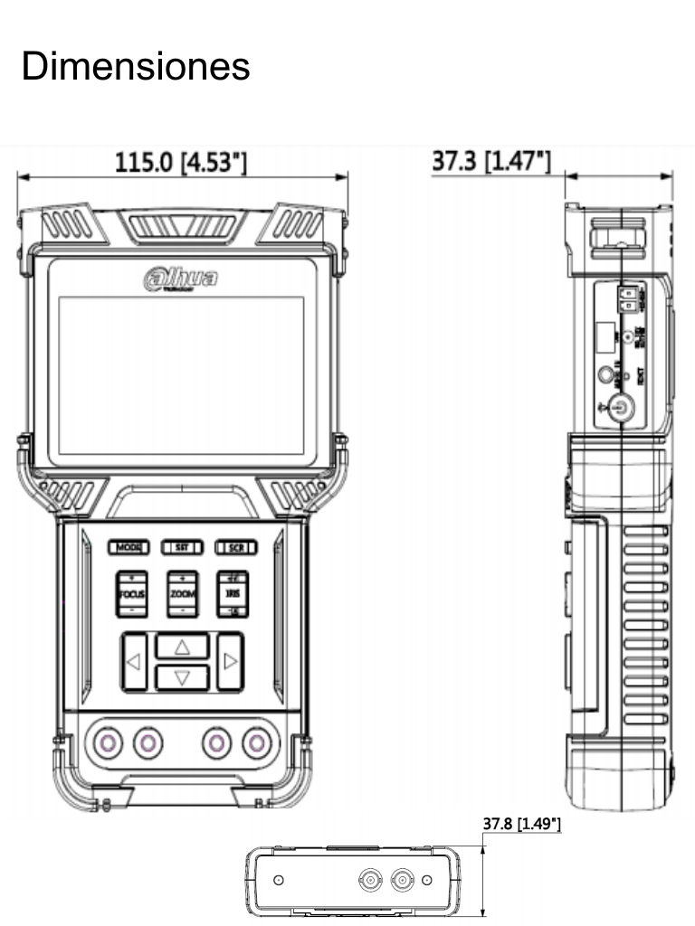 DAHUA PFM900-E - Probador de Video IP y HDCVI/ Soporta H.264 y H.265/ Soporta Control PTZ & Probador de Audio/ Soporta Prueba de Cable de Red/ Multimetro Digital/ Salida Poe 802.3at y Salida de 12v 2Amp/ #ProAccesorios