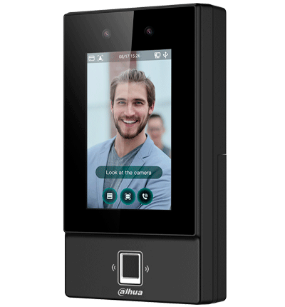 DAHUA ASI6214S-D - Control de acceso con reconocimiento facial/ Pantalla de 4.3 Pulgadas/ Cámara 2 MP/ 6.000 usuarios/ 6.000 rostros/ 6.000 contraseñas/ 6.000 huellas dactilares/#SPLite/ FACT