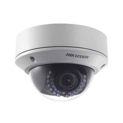 Domo IP 2 Megapixel / Lente Mot. 2.8 a 12 mm / IP66 / IK10 / WDR / 30 mts IR / Micro SD / ONVIF / Entrada-Salida de audio y alarma / H.264+ / Exterior / PoE / MicroSD