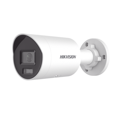 Bala IP 4 Megapixel / Lente 2.8 mm / Dual Light (40 mts IR + 40 mts Luz Blanca) / Darkfighter S / Microfono Integrado / Exterior IP67 / WDR 130 dB / 4 Analíticos: AcuSense, Deteccion Facial, Conteo de Personas por Cruce y Zona