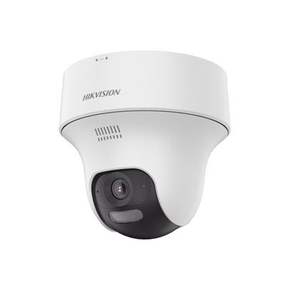 Turret PT IP 4 Megapixel / Lente 2.8 mm / Dual Light (20 mts IR + 15 mts Luz Blanca) / Wi-Fi / IP54 / dWDR / H.265 / Audio Bidireccional (Micrófono y Bocina) / Micro SD