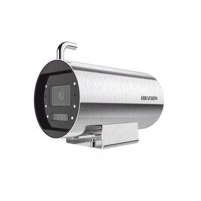 Bala IP 8 Megapixel / Lente Mot. 2.8 a 12 mm / Acero Inoxidable (304) / Altas Temperaturas (250°C) / Refrigeración por Aire / IP68 / Dual Light (30 mts IR + 20 mts Luz Blanca) / WDR 120 dB / ONVIF / PoE+ / Alarmas I/O / ACUSENSE