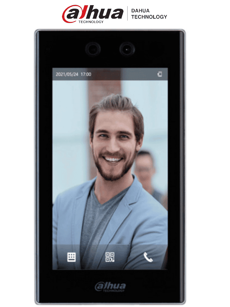 DAHUA ASI7213K-W - Control de Acceso y Asistencia Facial de 7 Pulgadas WiFi/ Reconocimiento de .3 a 3 Mts/ Hasta 6 Rostros al Mismo Tiempo/ 50,000 Usuarios, 100,00 Contraseñas/ Soporta Codigo QR/ Reproducción de Anuncios de Video o Imagen #ACCDA
