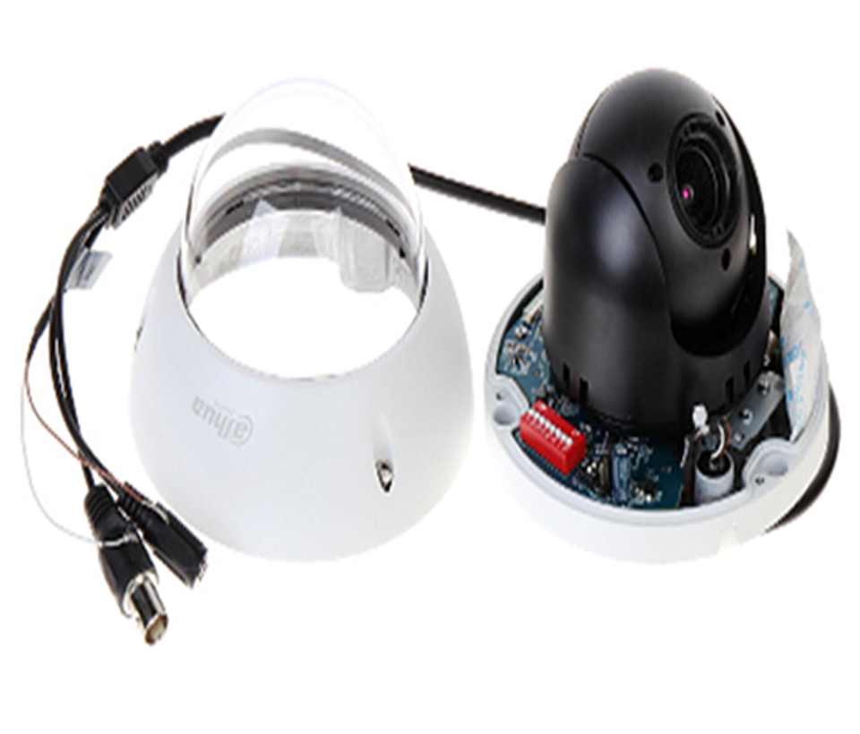 DAHUA SD22204IGCPAK - Camara mini PTZ de 2 MP  HDCVI / 4X Zoom óptico con brazo de pared PFB203W incluido