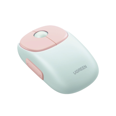 Mouse Inalámbrico FUN | Recargable| 2.4G & Bluetooth | 4 Niveles de DPI | Silencioso | Ergonómico | 5 Botones | Compatible con Windows, macOS 10.5, Android iOS Linux y Chrome OS | Color Rosa.