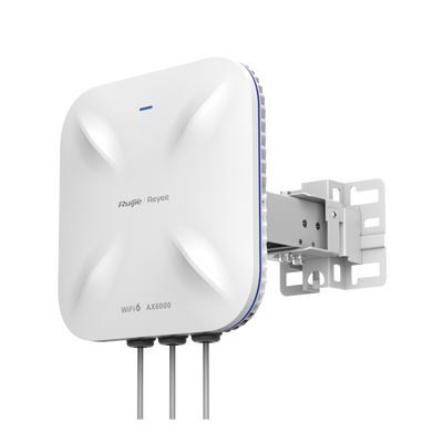 Punto de Acceso Mesh Wi-Fi 6 Industrial para Exterior Sectorial 60°, hasta 5.95 Gbps, MU-MIMO 4x4, Filtros Anti Interferencia y Auto Optimización con IA, puerto eth 2.5G y SFP
