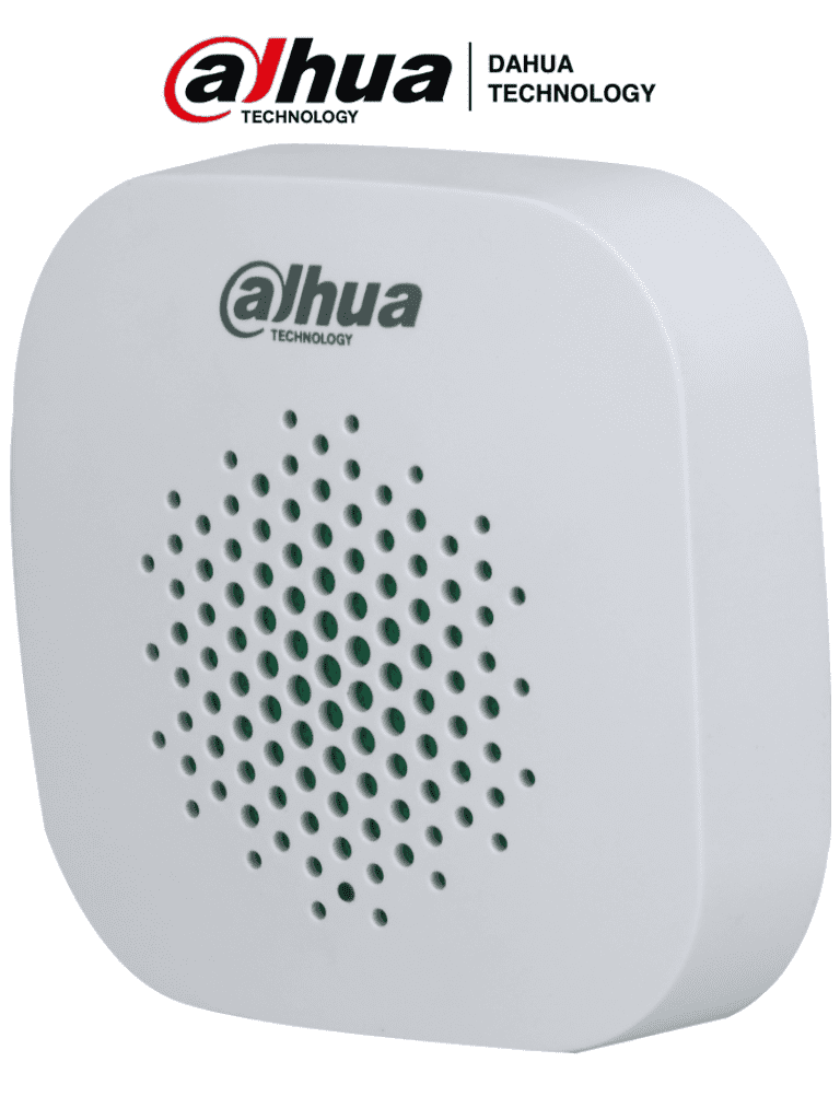DAHUA DHI-ARA12-W2 -Sirena Inalámbrica Interior / 85 dB +- 3 / 3 Niveles de Volumen / Led Indicador / Alarma de Batería Baja / Medición de Temperatura / Función de Salto de Frecuencia / #AlarmasDahua #KitDahua #VM #MCI2 #MAD #AD