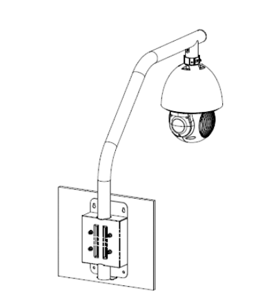 DAHUA DH-PFB303S - Soporte para Montaje en Parapeto/ Giratorio/ Diseño Estetico/ Compatible con Camaras PTZ Dahua de las Series SD59/ SD50/ SD40