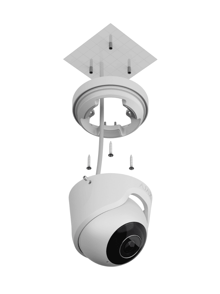 Ajax TurretCam (5 Mp/2.8 mm) - Camara IP Torreta 5 Megapixeles con IA y Micrófono/ H.265/ 25 Fps/ Lente de 2.8mm/ Angulo de 100°-110°/ IR DE 35 Mts/ IP65/ PoE/ WDR/HDR. Color Blanco #NUEVOAJAX