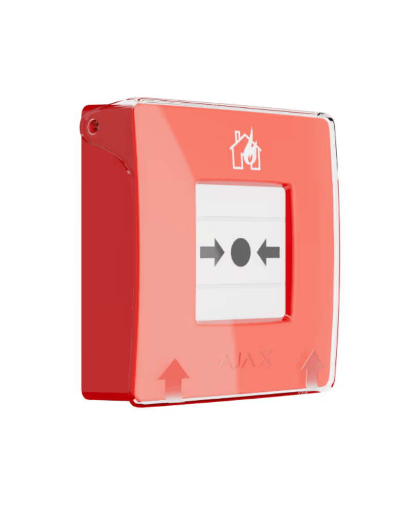 AJAX Manual CallPoint (Red) - Estación manual inalámbrica reajustable con escenarios programables. Versión de color rojo.