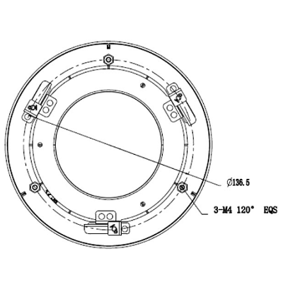 DAHUA PFB200C - Montaje para Plafon/ Compatible con Mini PTZ S22 y Domos con Case HDBW4