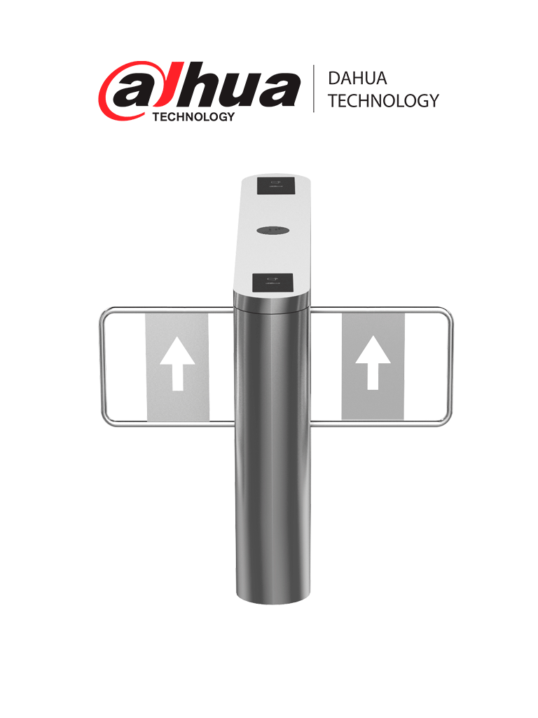 Dahua DHI-ASGB622K-D Swing Barrier/ Anticolision/ Alarma y Luz ajustable/ Ajuste de Volocidad de Desbloqueo/ 5 Millones/ Acero Inozidable/ 20-60 Personas/Minuto/ Interior-Exterior(Protegido)/ IR 12 Pares/ Compatible con controles de acceso de terceros