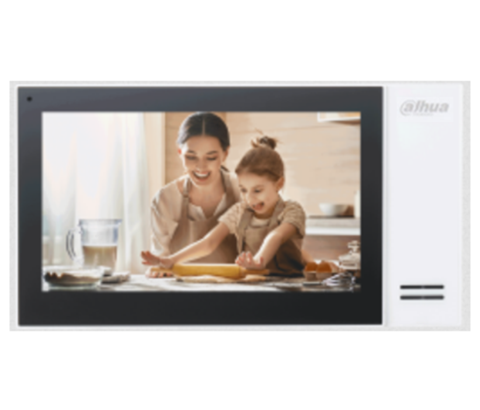 DAHUA KTP01(S) - Kit de Videoportero IP con Frente de Calle metálico, Monitor y Switch POE/  Pantalla LCD Touch de 7"/ Camara 2MP Antivandalico/ Ranura SD 4GB/ IP65/ Soporta 8 Sensores de Alarma. #TocToc