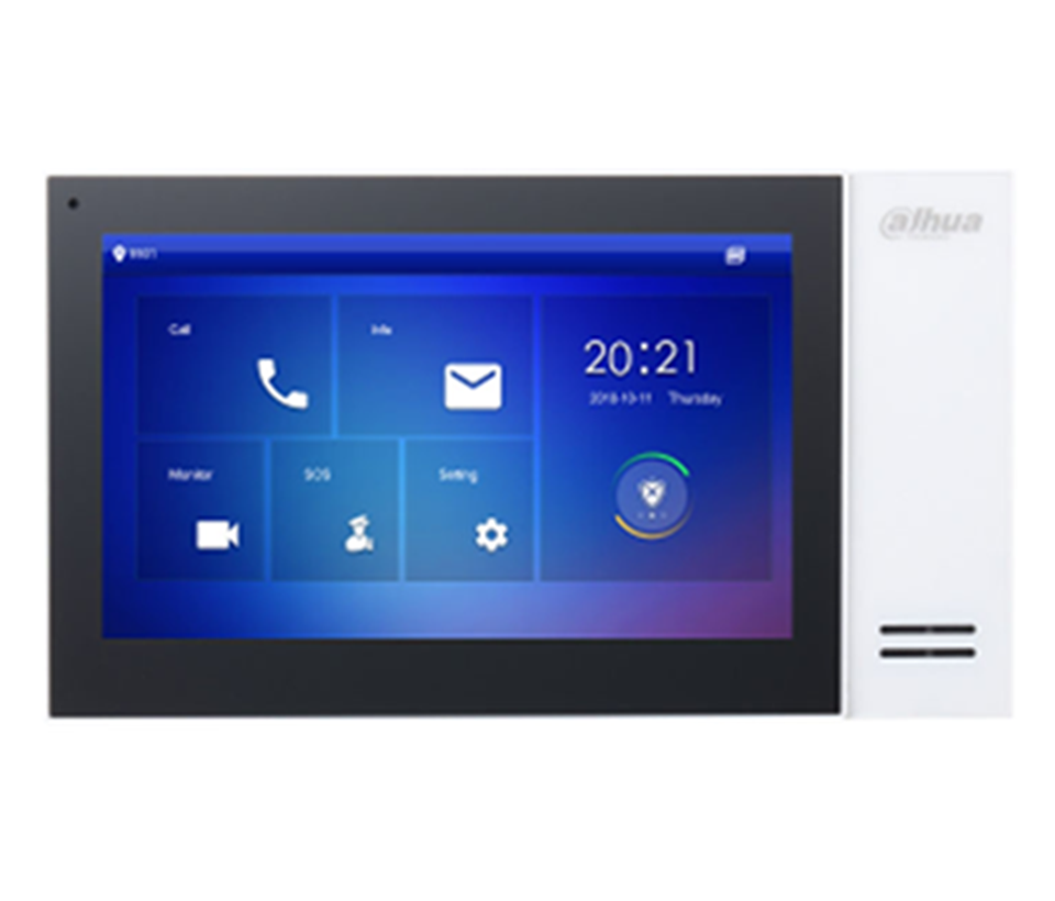 DAHUA KTP01(S) - Kit de Videoportero IP con Frente de Calle metálico, Monitor y Switch POE/  Pantalla LCD Touch de 7"/ Camara 2MP Antivandalico/ Ranura SD 4GB/ IP65/ Soporta 8 Sensores de Alarma. #TocToc