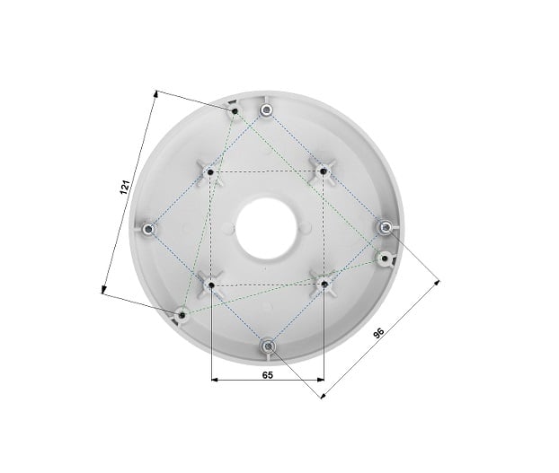 DAHUA PFA101 - Adaptador para montaje de pared PFB302S / Techo PFB300C / Camaras H dBW5121 / 5220 / 5221 / 5421 / 8231 / 8331EZ /  HDC