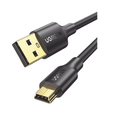 Cable USB-A 2.0 a Mini USB | 1m | Cable de Datos y Alimentación | 480Mps | Chip Inteligente | PVC | Para Discos Duros HDD o SSD, Go-Pro Hero, Mando de PS3, Cámaras Digitales, Reproductores MP3, MP4, etc.