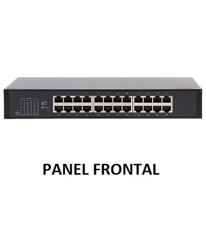 DAHUA PFS3024-24GT - Switch Gigabit de 24 Puertos No Administrable/ Capa 2/ 10/100/1000 Base-T/ Carcasa Metalica/ Switching 48G/ Tasa de Reenvio de Paquetes 35.7 Mbps/ Memoria Bufer de Paquetes 2Mb/ Con Proteccion de Descargas/