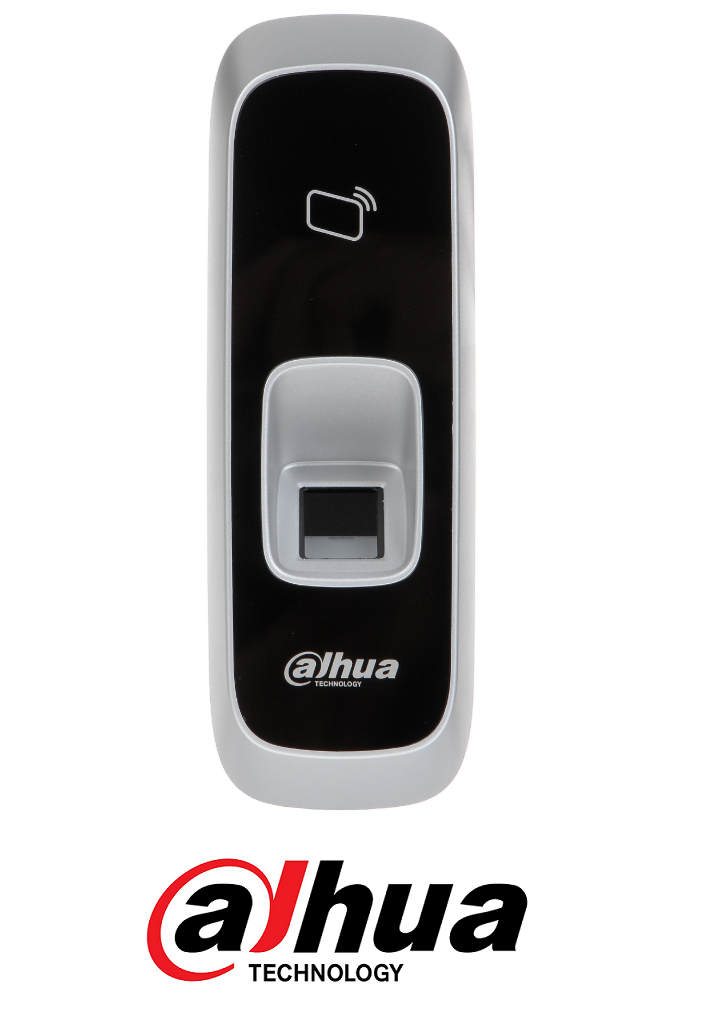DAHUA ASR1102A-D - Lectora de Huellas y Tarjetas ID/ 125KHz/ 3,000 Huellas/ Tiempo de Respuesta <1.5 s/ Conexión RS-485 a Paneles Dahua/ Indicador de Luz y Sonido/ Luz de Fondo Azul/