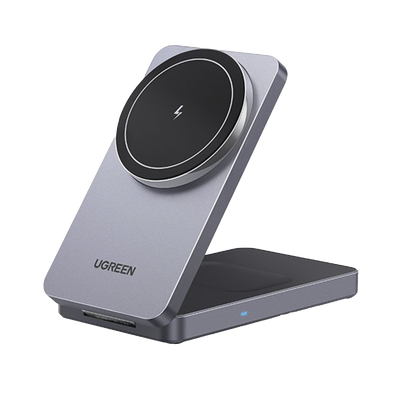 Cargador inalámbrico magnético 2 en 1 (teléfono y AirPods)