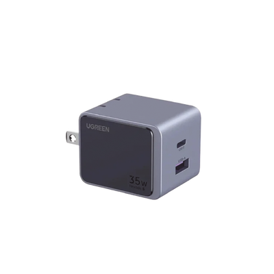 Cargador de 35W serie Nexode S | 2 Puertos de Carga Rápida | 1 USB-C | 1 USB-A | Tecnología GaN II | PD3.0 | QC4.0 | FCP/SCP/AFC/PPS/PPS2.0 | Tecnología de Protección Térmica | Optimiza la Carga | Carcasa Ignifuga.