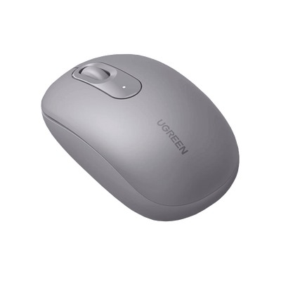 Mouse Inalámbrico 2.4G 800/1200/1600/2400 DPI | Función de 3 botones | Alcance 10m | Silencioso |  Ergonómico | Anti-caída y Anti-interferencias | Batería Alcalina AA incluida  | Color Grey.