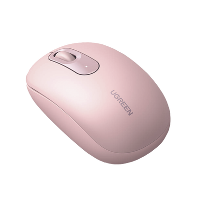 Mouse Inalámbrico 2.4G 800/1200/1600/2400 DPI | Función de 3 botones | Alcance 10m | Silencioso |  Ergonómico | Anti-caída y Anti-interferencias | Batería Alcalina AA incluida  | Color Dusty Pink.