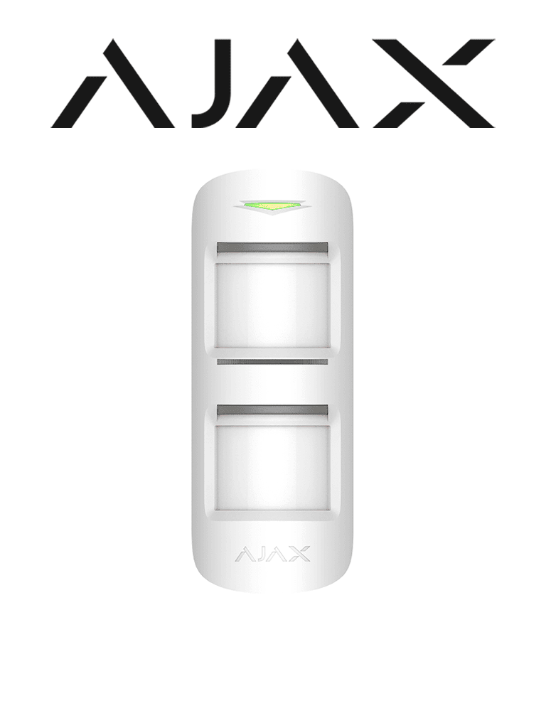 AJAX MotionProtect Outdoor W - Detector de movimiento inalámbrico para exterior con sistema anti-enmascaramiento avanzado. Color Blanco (28302.33.WH3)