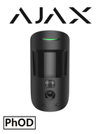 AJAX MotionCam B (PhOD)- Detector de movimiento con Verificación fotográfica y con la función de mandar imágenes sobre demanda. Color Negro