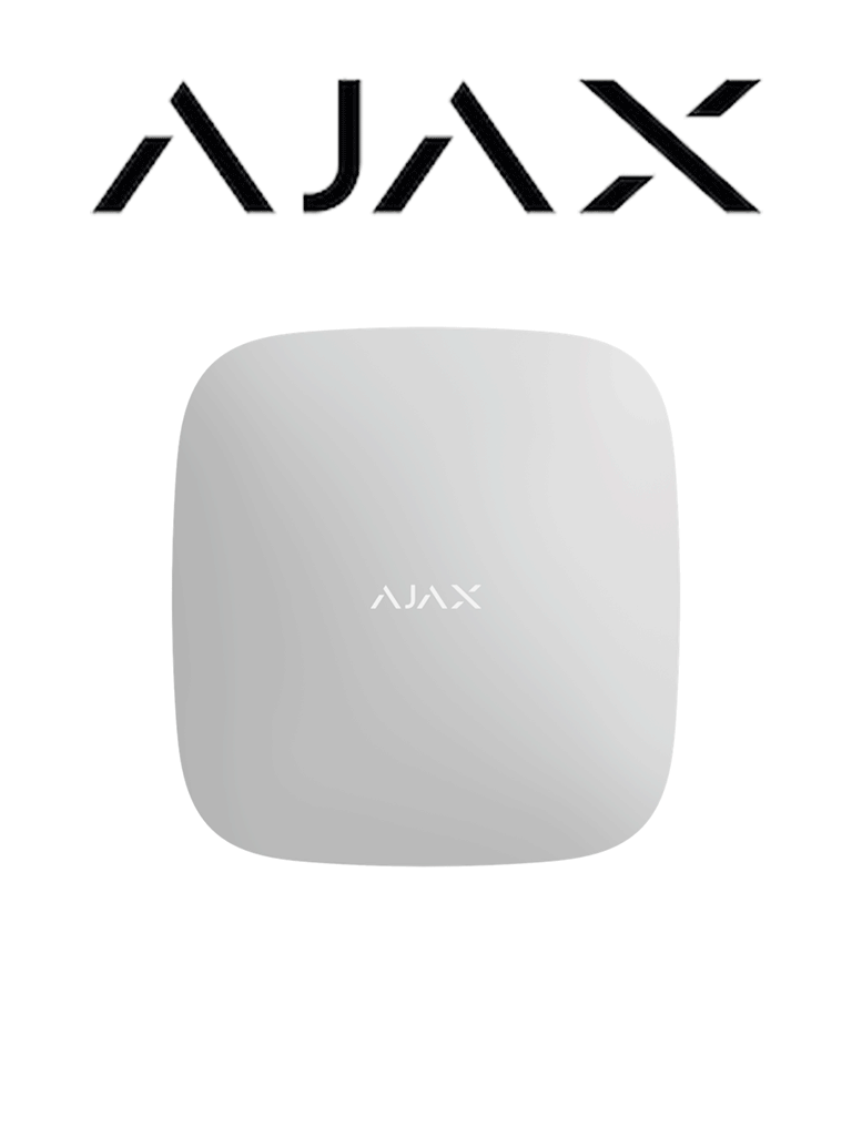 AJAX Hub 4G  - Panel de alarma Ethernet y conexión 4G LTE color Blanco APP AJAX PRO IOS y Android  hasta 100 dispositivos  Hasta 50 Usuarios Hasta 15h de duración de la batería/ NO compatible con dispositos WINGS/  #AJAXNUEVO